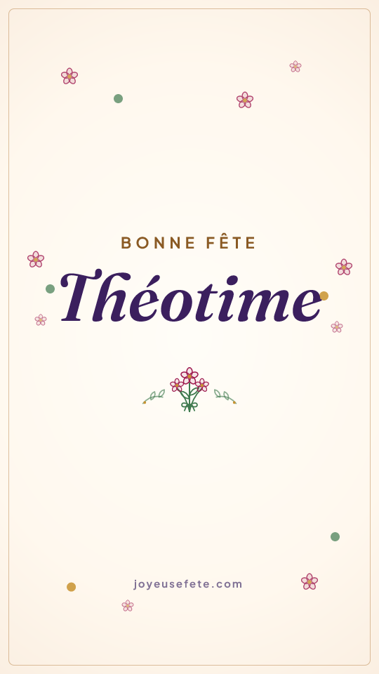 Image « Bonne fête Théotime » au format story