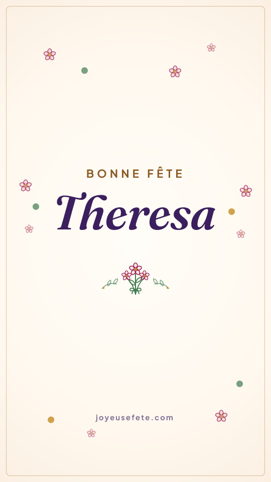 Image « Bonne fête Theresa » au format story