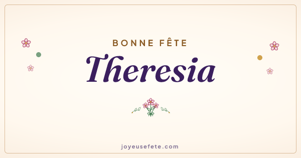 Image « Bonne fête Theresia » au format large