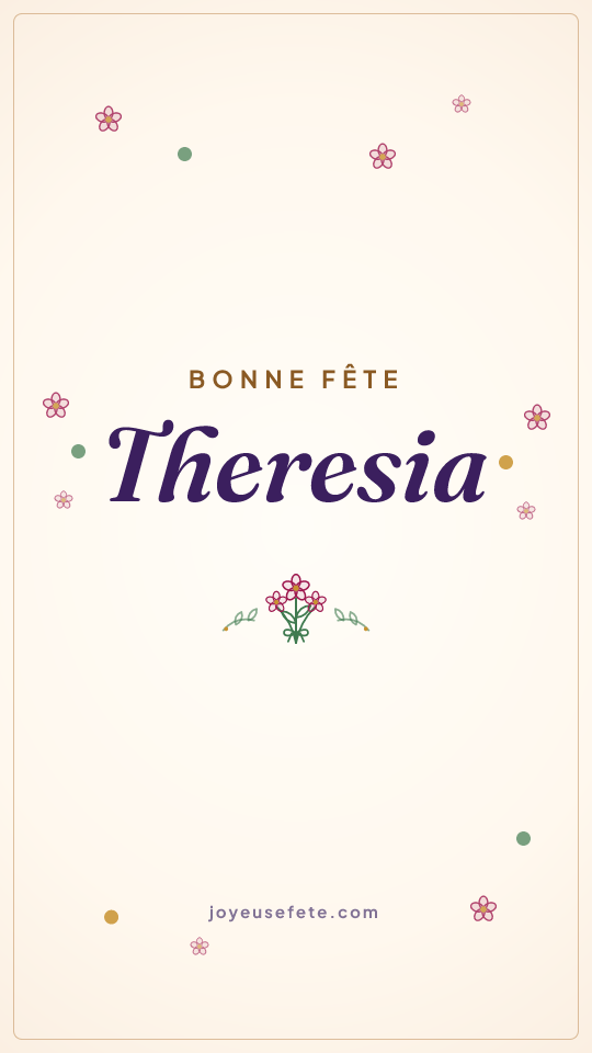 Image « Bonne fête Theresia » au format story