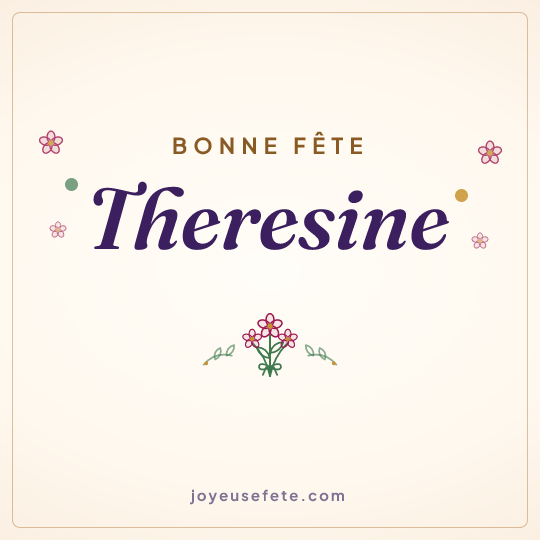 Image carrée « Bonne fête Theresine » pour WhatsApp