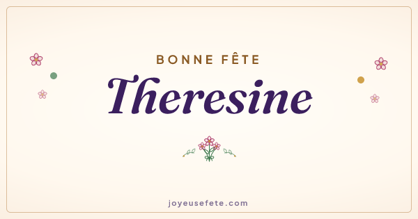 Image « Bonne fête Theresine » au format large