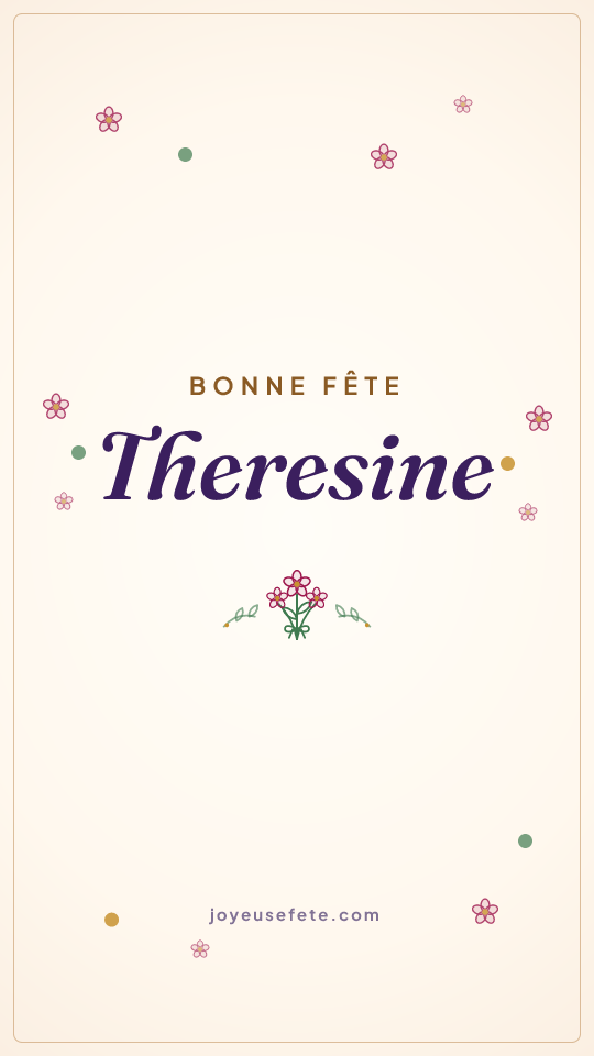 Image « Bonne fête Theresine » au format story