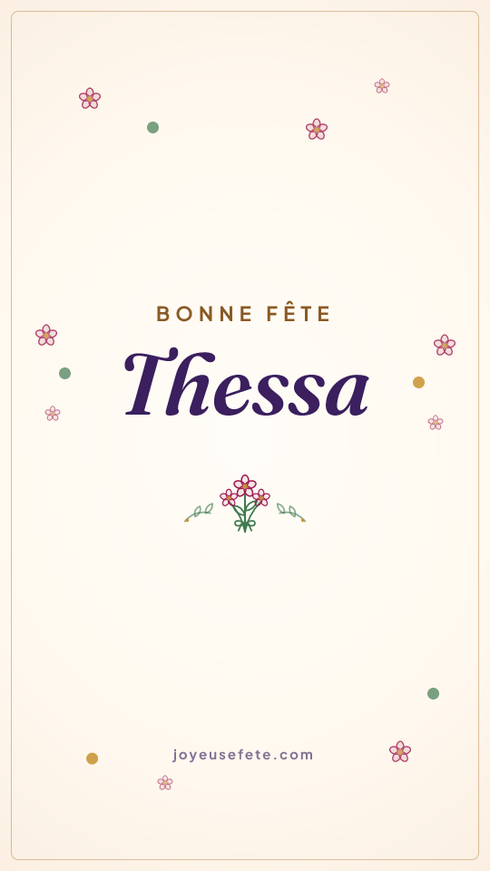 Image « Bonne fête Thessa » au format story