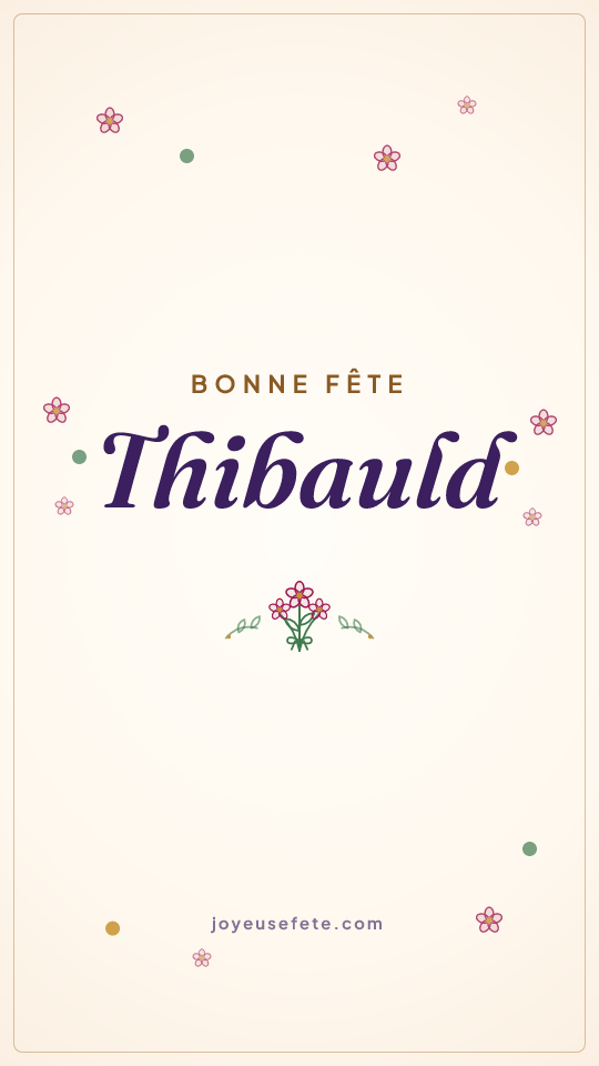 Image « Bonne fête Thibauld » au format story