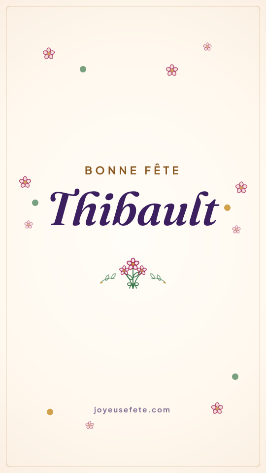 Image « Bonne fête Thibault » au format story