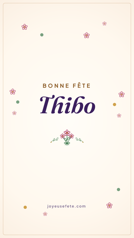 Image « Bonne fête Thibo » au format story