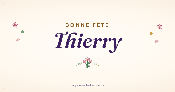 Image « Bonne fête Thierry » au format large