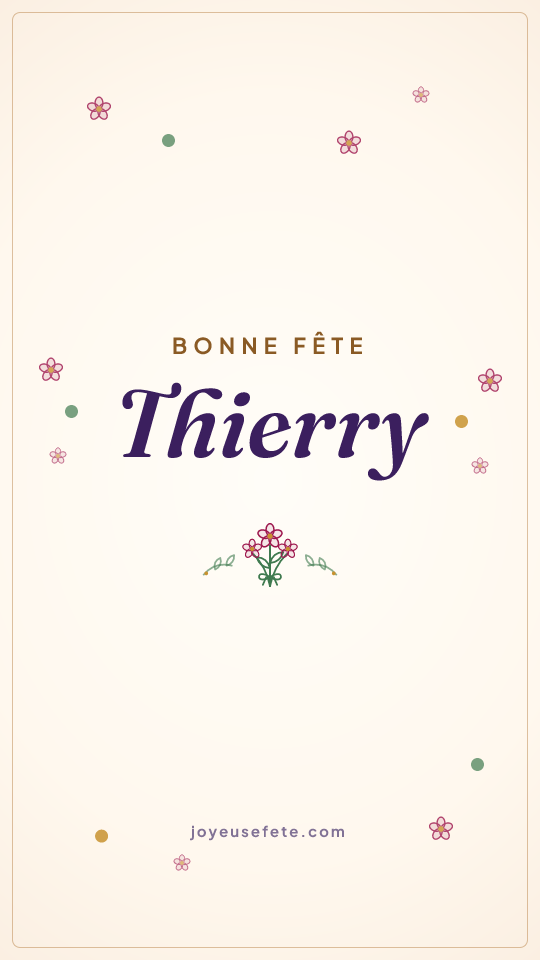 Image « Bonne fête Thierry » au format story