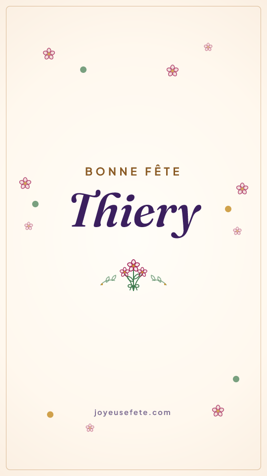 Image « Bonne fête Thiery » au format story