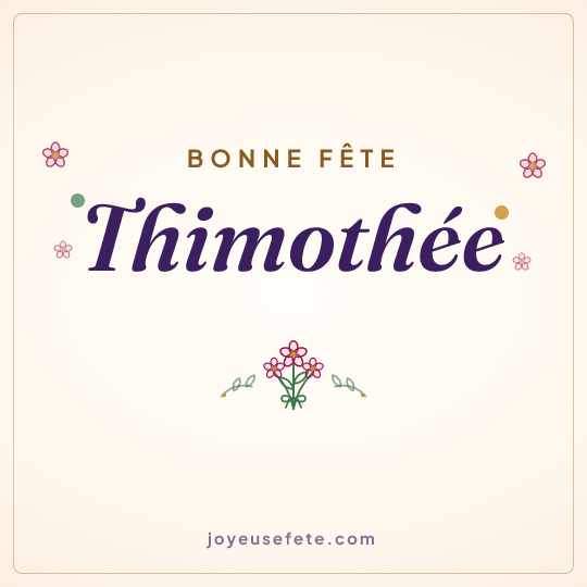 Image carrée « Bonne fête Thimothee » pour WhatsApp