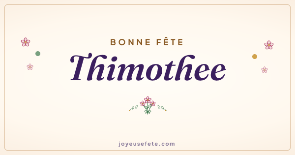 Image « Bonne fête Thimothee » au format large