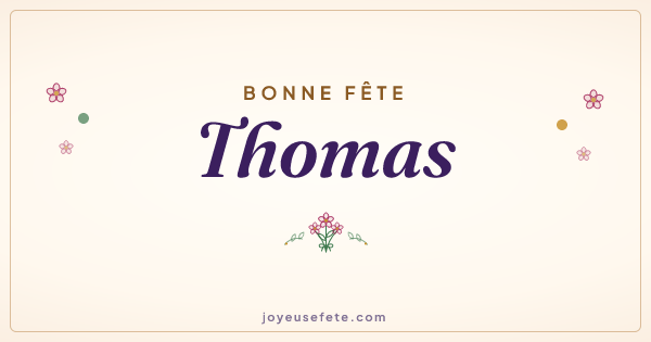 Image « Bonne fête Thomas » au format large