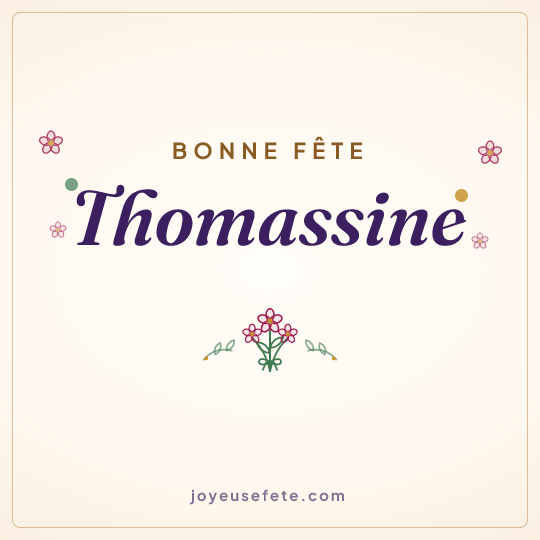 Image carrée « Bonne fête Thomassine » pour WhatsApp