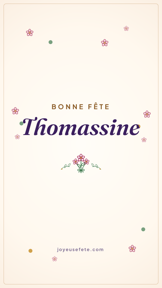 Image « Bonne fête Thomassine » au format story