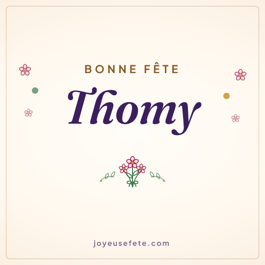 Image carrée « Bonne fête Thomy » pour WhatsApp