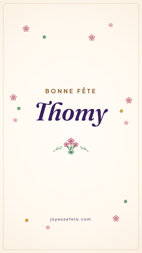 Image « Bonne fête Thomy » au format story
