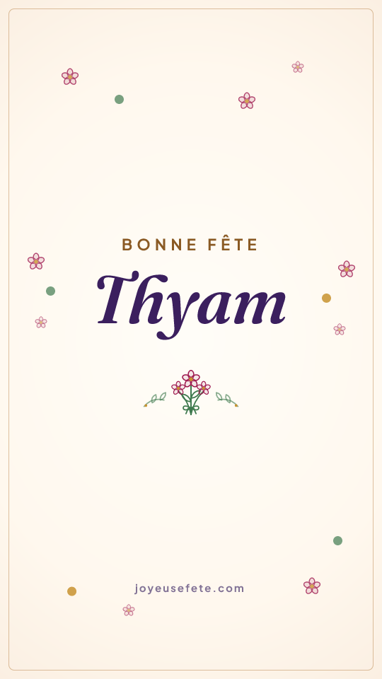 Image « Bonne fête Thyam » au format story