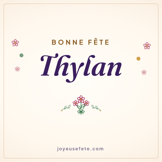 Image carrée « Bonne fête Thylan » pour WhatsApp