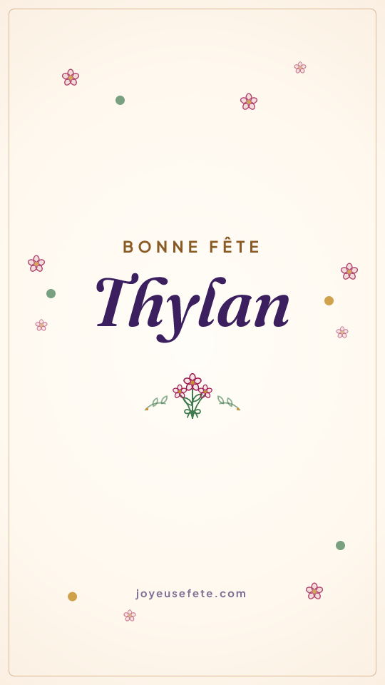 Image « Bonne fête Thylan » au format story