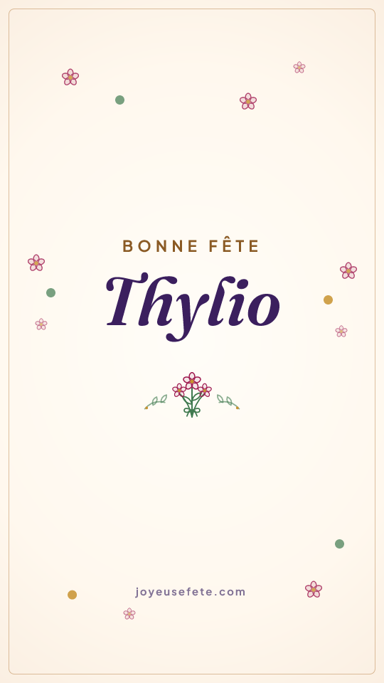 Image « Bonne fête Thylio » au format story