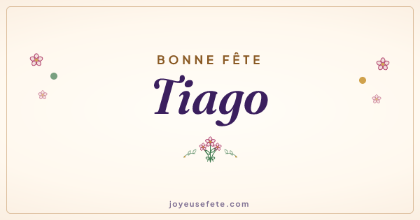 Image « Bonne fête Tiago » au format large