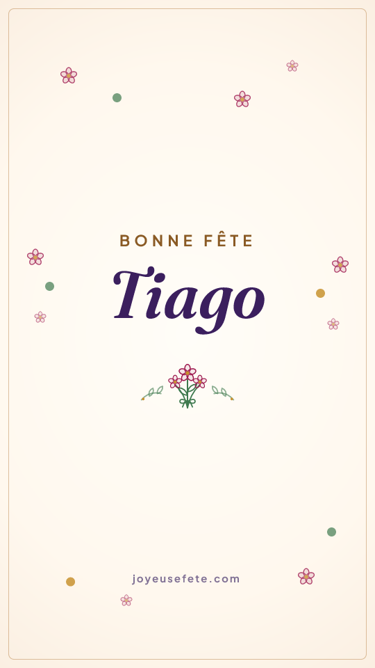 Image « Bonne fête Tiago » au format story