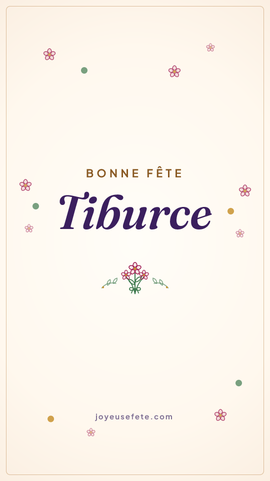 Image « Bonne fête Tiburce » au format story