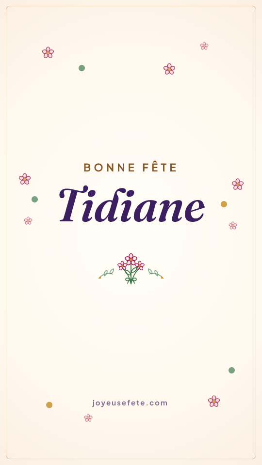 Image « Bonne fête Tidiane » au format story