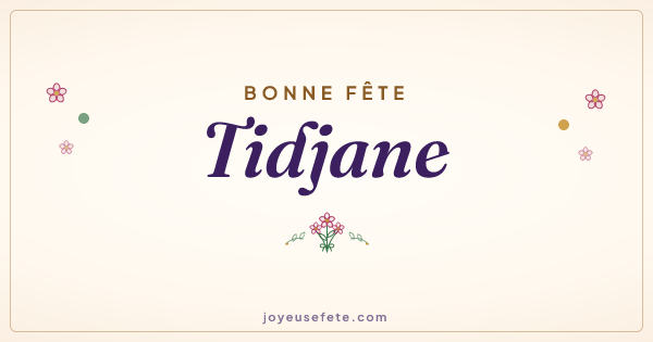 Image « Bonne fête Tidjane » au format large