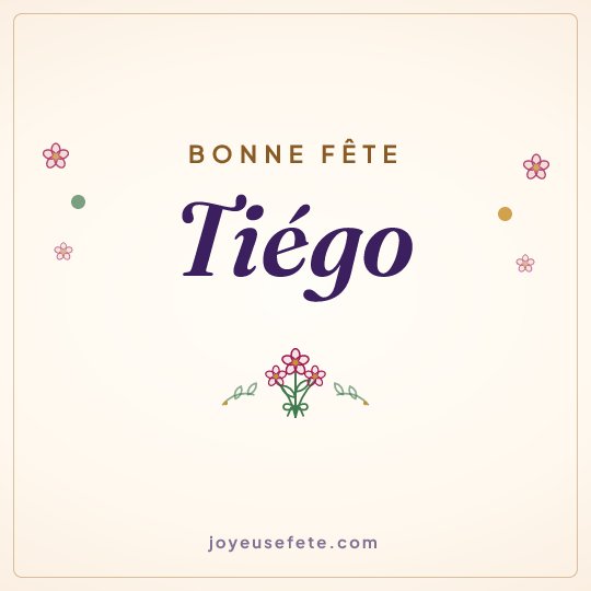 Image carrée « Bonne fête Tiégo » pour WhatsApp