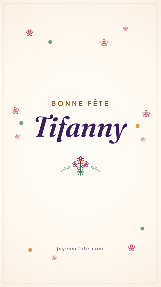 Image « Bonne fête Tifanny » au format story