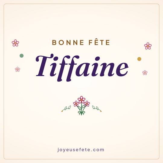 Image carrée « Bonne fête Tiffaine » pour WhatsApp