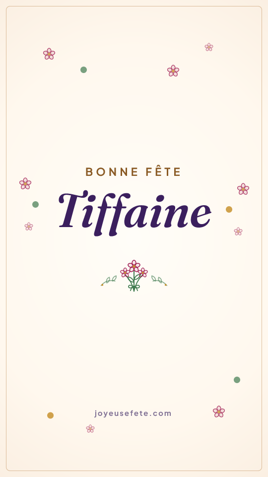 Image « Bonne fête Tiffaine » au format story
