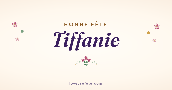 Image « Bonne fête Tiffanie » au format large