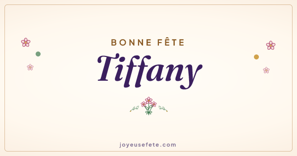 Image « Bonne fête Tiffany » au format large