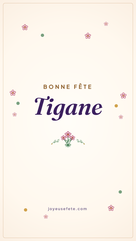Image « Bonne fête Tigane » au format story