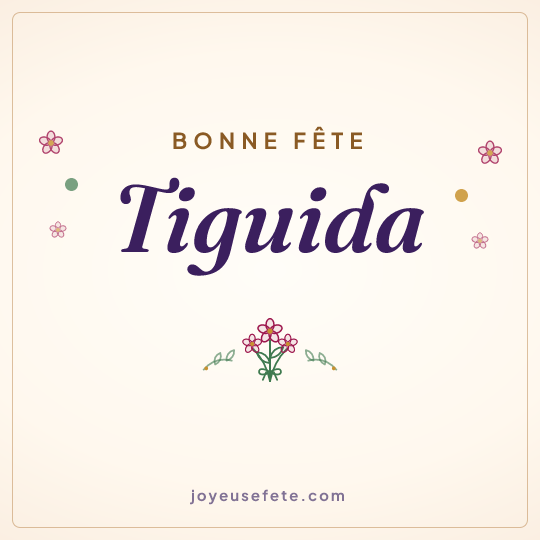 Image carrée « Bonne fête Tiguida » pour WhatsApp