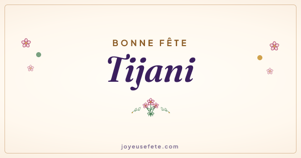 Image « Bonne fête Tijani » au format large