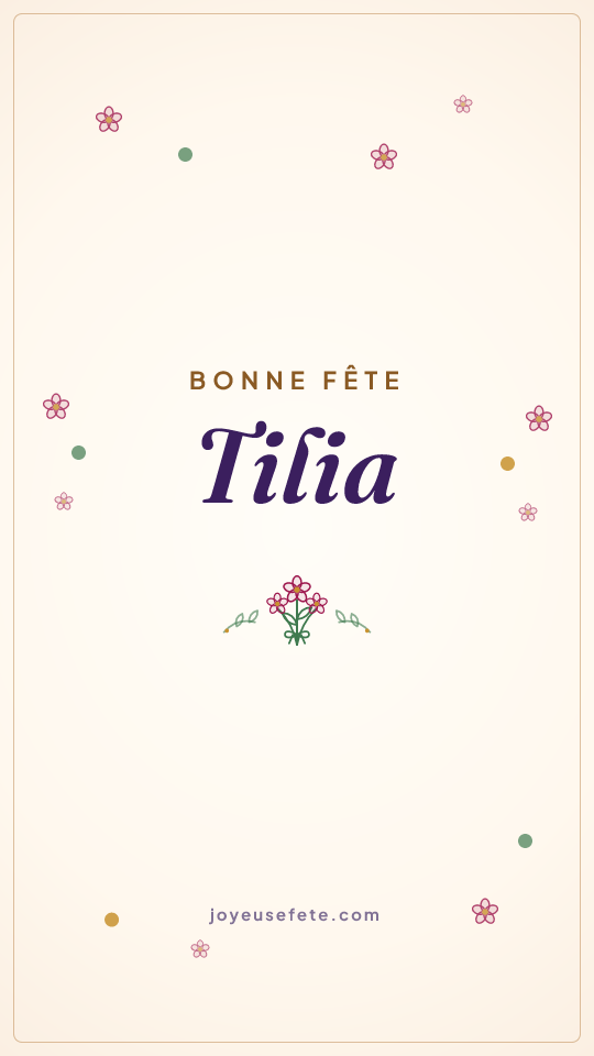 Image « Bonne fête Tilia » au format story