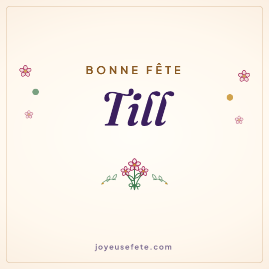 Image carrée « Bonne fête Till » pour WhatsApp