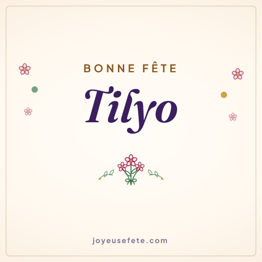 Image carrée « Bonne fête Tilyo » pour WhatsApp