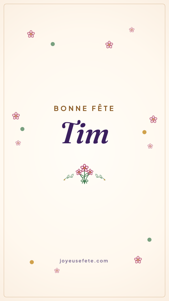 Image « Bonne fête Tim » au format story