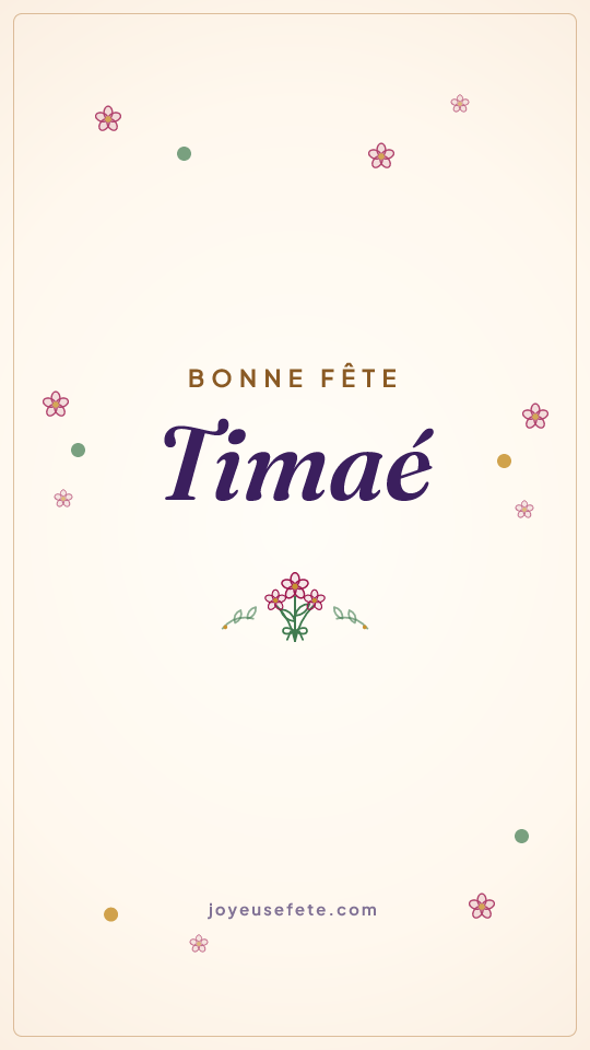 Image « Bonne fête Timaé » au format story