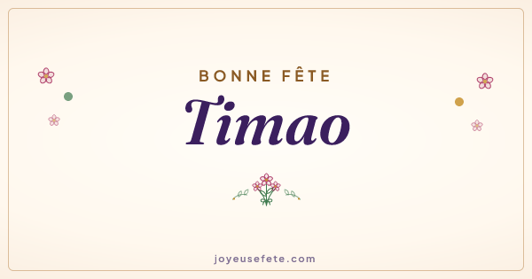 Image « Bonne fête Timao » au format large