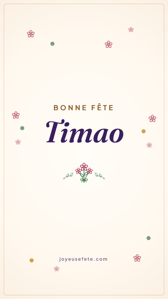 Image « Bonne fête Timao » au format story