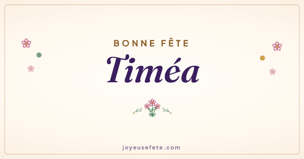 Image « Bonne fête Timéa » au format large