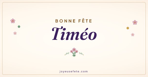 Image « Bonne fête Timéo » au format large
