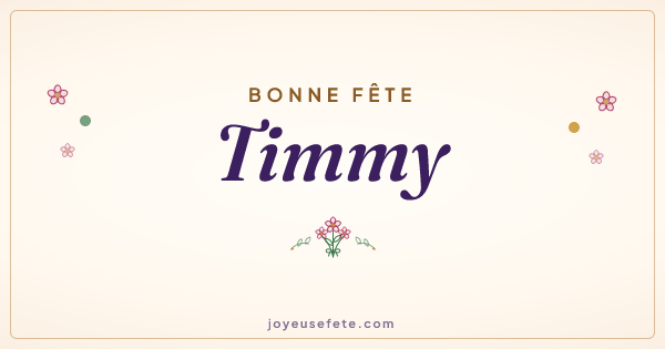 Image « Bonne fête Timmy » au format large