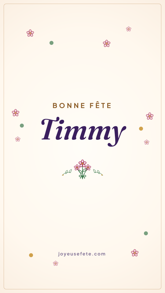 Image « Bonne fête Timmy » au format story